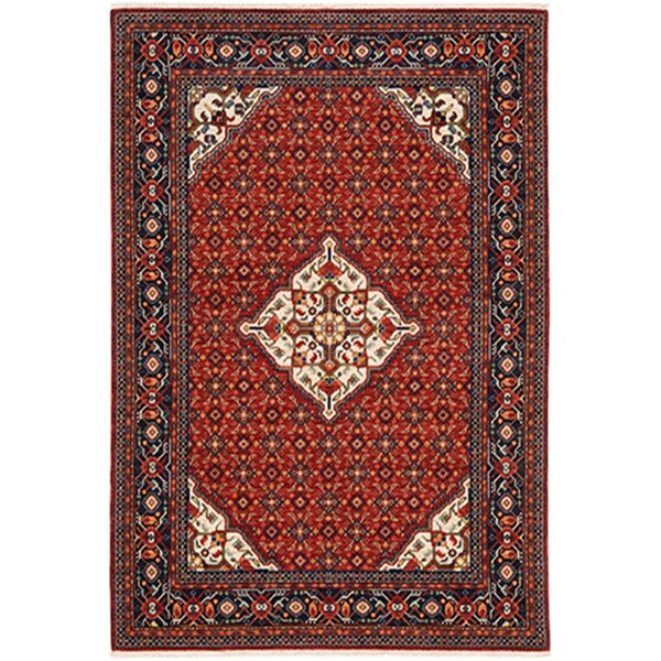 Oriental Weavers 3 ft. 3 in. x 5 ft. Lilihan Machine Woven Rectangle RugRed - L001C6100153ST