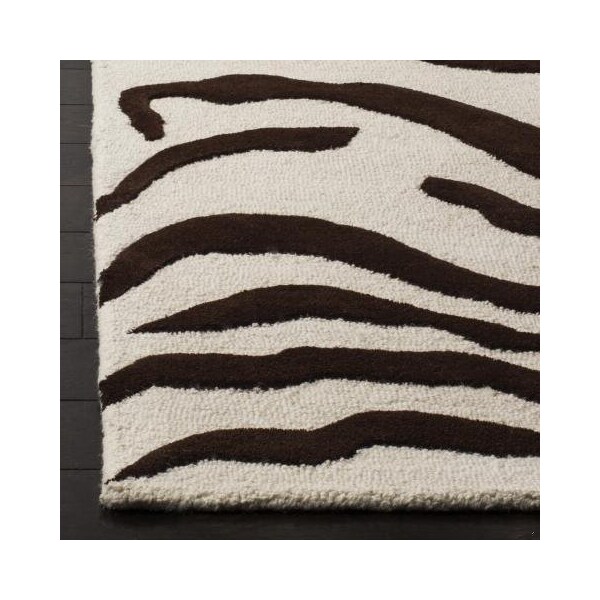 Safavieh 6 x 6 ft. Cambridge Hand Tufted Square Area RugIvory & Brown - CAM709V-6SQ