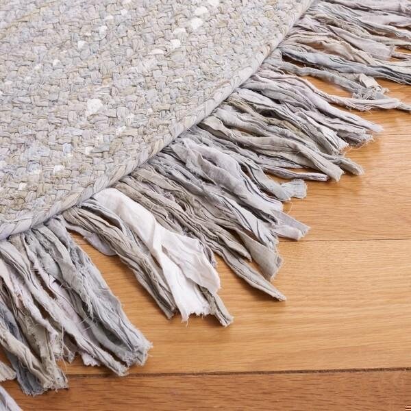 Safavieh Braided Global Round Hand-Woven RugsLight Grey 3 x 3 ft. - BRD451F-3R