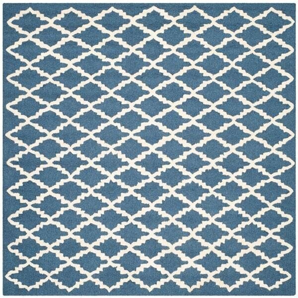 Safavieh Cambridge Hand Tufted Rectangle Rug- Navy - Ivory- 3 x 5 ft. - CAM137G-3