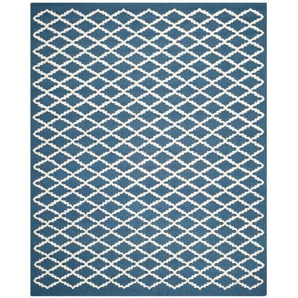Safavieh Cambridge Hand Tufted Rectangle Rug- Navy - Ivory- 3 x 5 ft. - CAM137G-3