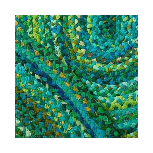 Safavieh Braided Global Round Hand-Woven RugsGreen 4 x 4 ft. - BRD452Y-4R