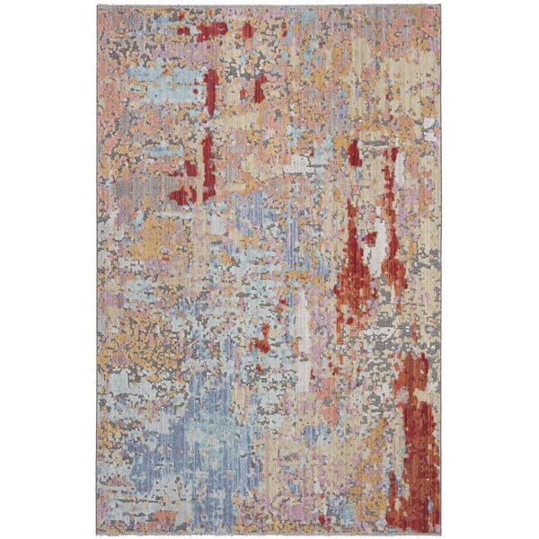 Safavieh 2 ft. 2 in. x 8 ft. Provance Machine-Made Rectangle Rug Yellow & Red - PRV176C-28