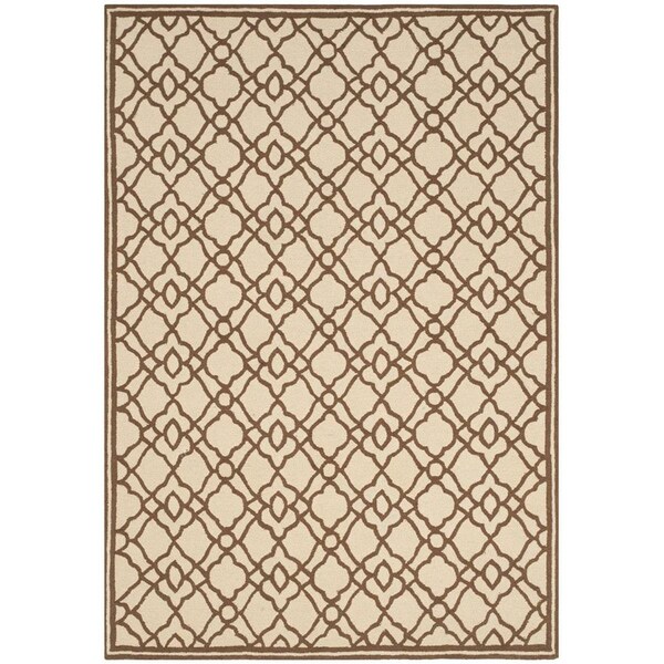 Safavieh Four Seasons Hand Hooked Rectangle RugIvory & Dark Brown 8 x 10 ft. - FRS396A-8