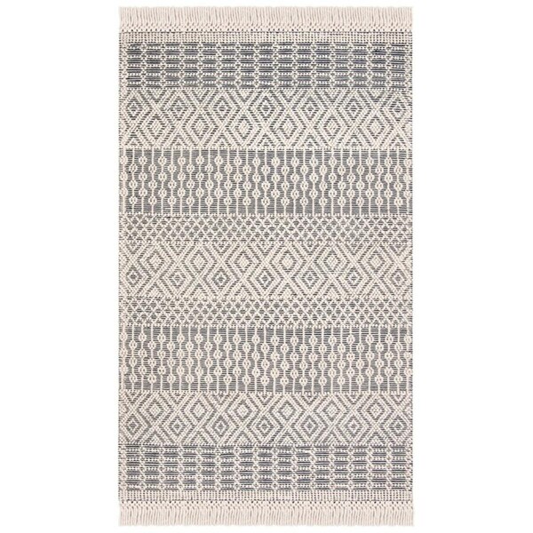 Safavieh 2 x 3 ft. Natura Hand Loomed Bohemian Rectangle Area Rug Ivory & Navy - NAT852N-2