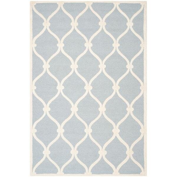 Safavieh Cambridge Hand Tufted Rectangle RugBlue & Ivory 3 x 5 ft. - CAM710B-3