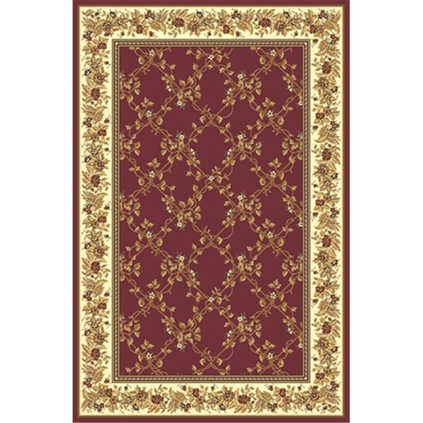 Auric 1427-1730-BURGUNDY Noble Rectangular Transitional Italy Area Rug- 3 ft. 3 in. W x 5 ft. 4 in. H - AU3179923