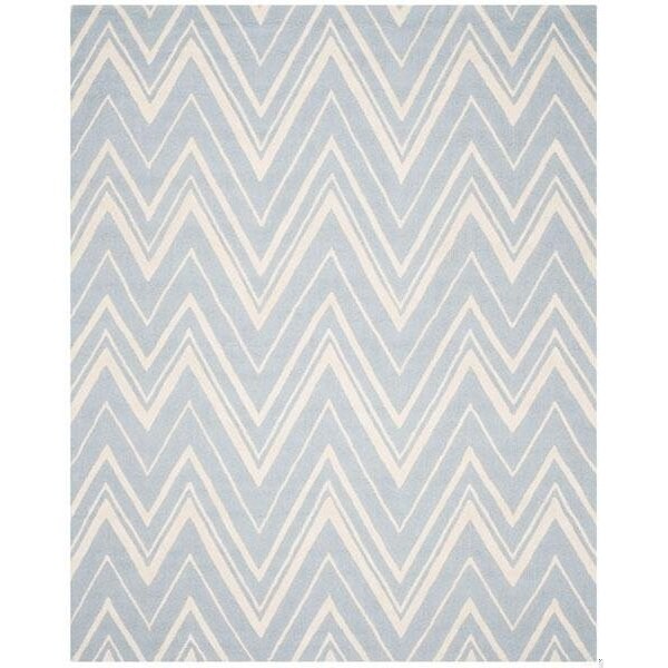 Safavieh Cambridge Hand Tufted Rectangle Rug- Blue - Ivory- 2 ft. 6 in. x 10 ft. - CAM711B-210