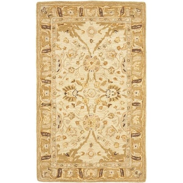 Safavieh 2 x 3 ft. Accent Traditional Anatolia- Silver and Light Brown Hand Tufted Rug - AN558B-2