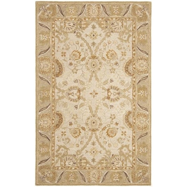 Safavieh 2 x 3 ft. Accent Traditional Anatolia- Silver and Light Brown Hand Tufted Rug - AN558B-2