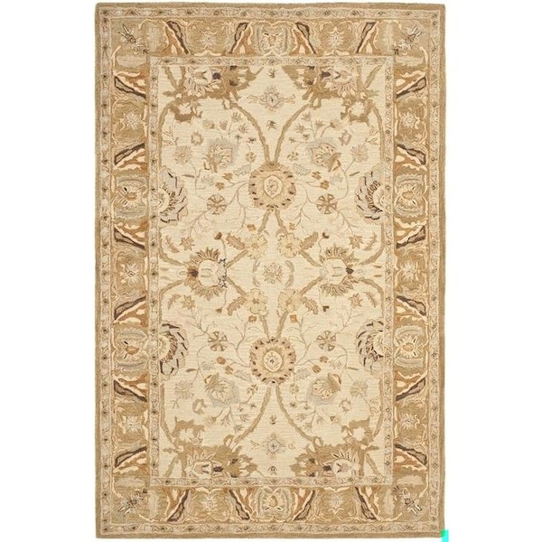 Safavieh 2 x 3 ft. Accent Traditional Anatolia- Silver and Light Brown Hand Tufted Rug - AN558B-2