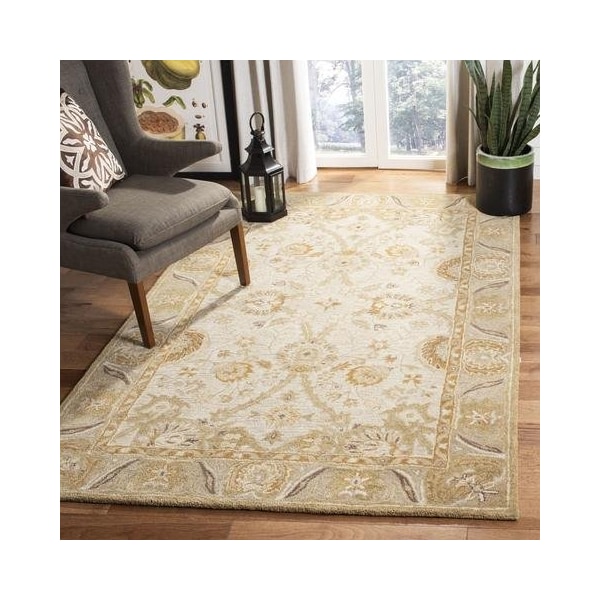Safavieh 2 x 3 ft. Accent Traditional Anatolia- Silver and Light Brown Hand Tufted Rug - AN558B-2