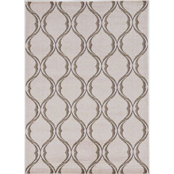Homeroots 23 x 45 in. Sand Polypropylene Rug - 375013