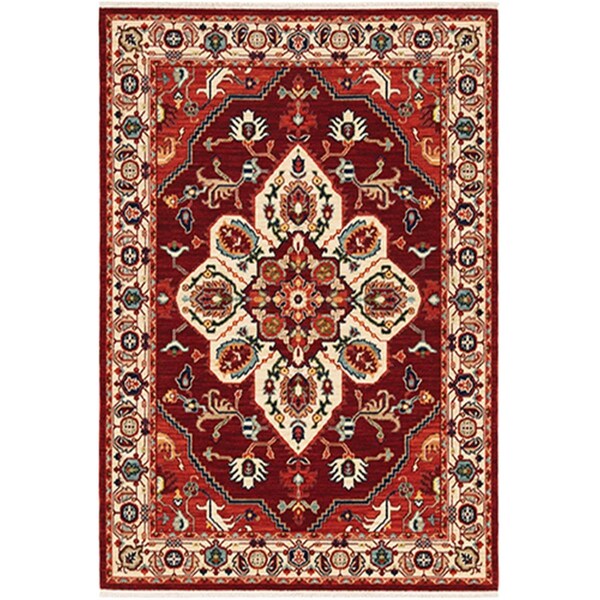 Oriental Weavers 2 ft. x 3 ft. Lilihan Machine Woven Rectangle RugRed - L5502C060092ST