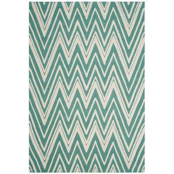 Safavieh 6 x 6 ft. Cambridge Hand Tufted Square Area RugTeal & Ivory - CAM711T-6SQ