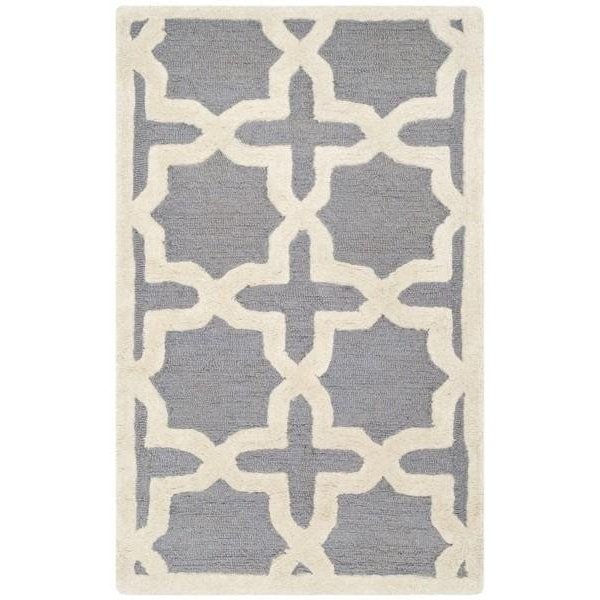 Safavieh Cambridge Square RugSilver & Ivory 4 x 4 ft. - CAM125D-4SQ