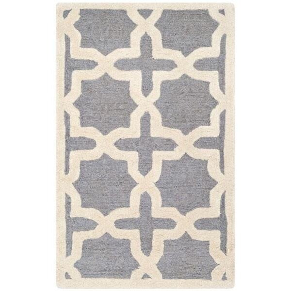 Safavieh Cambridge Square RugSilver & Ivory 4 x 4 ft. - CAM125D-4SQ