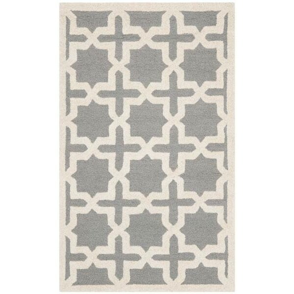 Safavieh Cambridge Square RugSilver & Ivory 4 x 4 ft. - CAM125D-4SQ