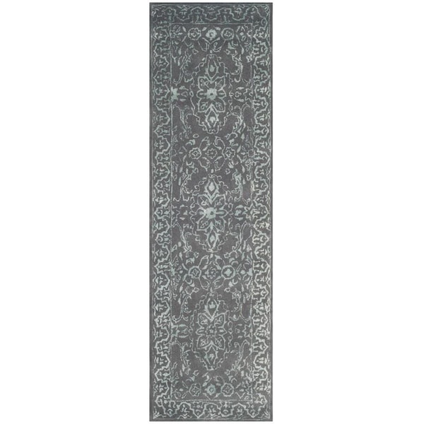 Safavieh Glamour Hand Tufted Runner Rug, Opal and Grey - 2 ft.-3 in. x 8 ft. - GLM516C-28