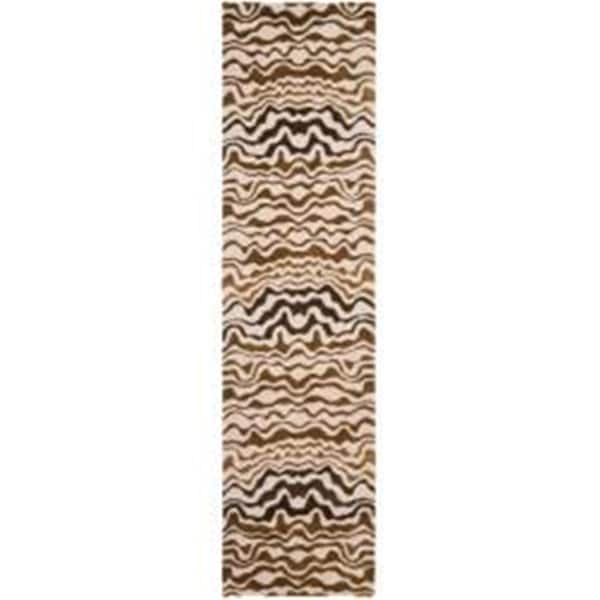 Safavieh 2 ft. 6 in. x 12 ft. Runner Contemporary Soho Beige and Brown Hand Tufted Rug - SOH417A-212