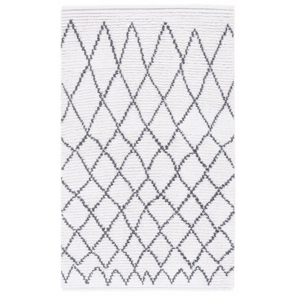 Safavieh 2 x 9 ft. Augustine Power Loomed Runner Rug Ivory & Grey - AGT850F-29