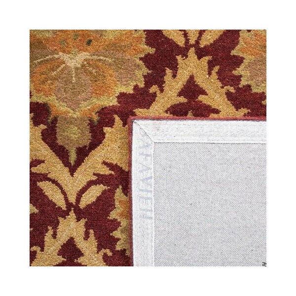 Safavieh 3 x 5 ft. Accent Traditional Antiquity- Wine and Gold Hand Tufted Rug - AT54A-3