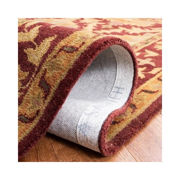 Safavieh 3 x 5 ft. Accent Traditional Antiquity- Wine and Gold Hand Tufted Rug - AT54A-3