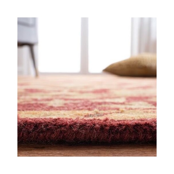 Safavieh 3 x 5 ft. Accent Traditional Antiquity- Wine and Gold Hand Tufted Rug - AT54A-3