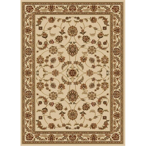 Auric 1596-1344-IVORY Como Rectangular Ivory Traditional Italy Area Rug, 2 ft. 2 in. W x 7 ft. 7 in. H - AU1645759
