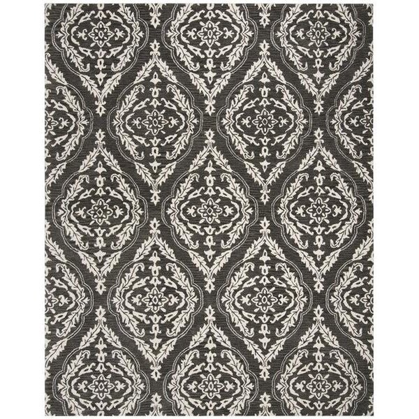 Safavieh Blossom Hand Tufted Rectangle RugCharcoal & Ivory 5 x 8 ft. - BLM602H-5