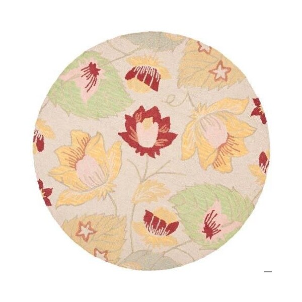 Safavieh 2 x 3 ft. Accent Country and Floral Blossom- Ivory and Multi Hand Hooked Rug - BLM786A-2