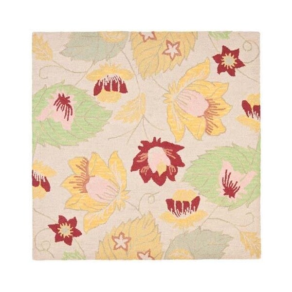 Safavieh 2 x 3 ft. Accent Country and Floral Blossom- Ivory and Multi Hand Hooked Rug - BLM786A-2