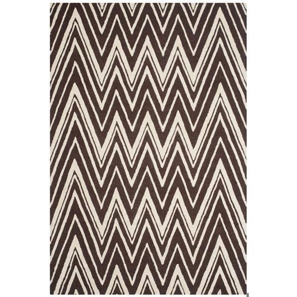 Safavieh 8 x 10 ft. Cambridge Hand Tufted Large Rectangle Area RugBrown & Ivory - CAM711R-8