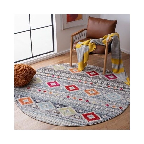 Safavieh Rectangular Adirondack Global Area RugLight Grey & Ivory 9 x 12 ft. - ADR276F-9