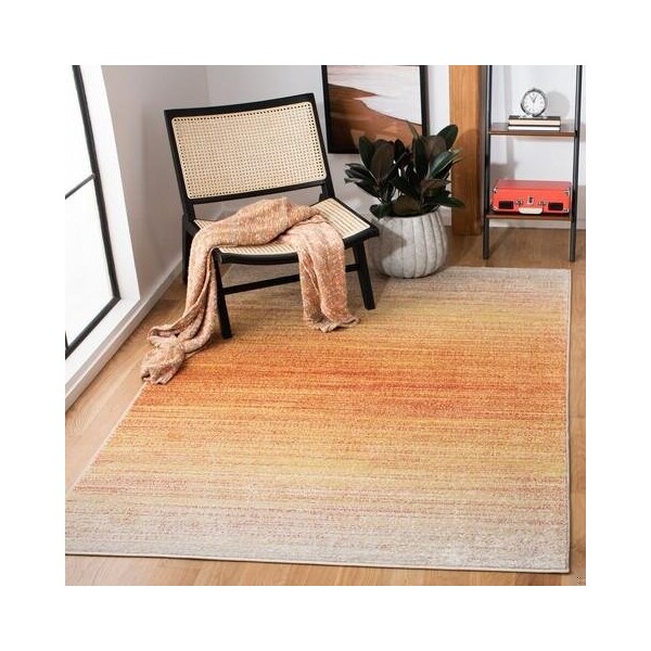 Safavieh Rectangular Adirondack Contemporary Area RugOrange & Red 4 x 6 ft. - ADR142P-4