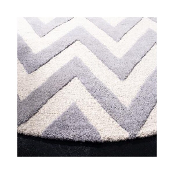 Safavieh Cambridge Hand Tufted Runner Rug- Silver - Ivory- 2 ft. 6 in. x 6 ft. - CAM139D-26