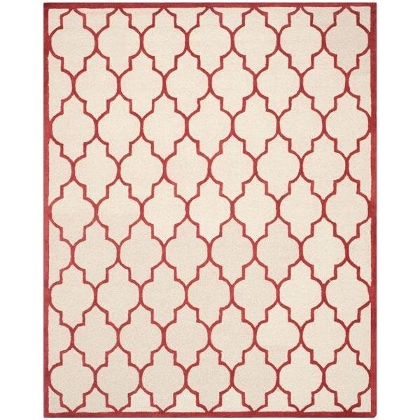Safavieh Cambridge Hand Tufted Accent RugIvory & Rust 2 ft.-6 in. x 4 ft. - CAM134I-24