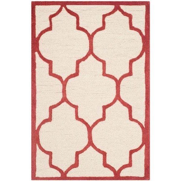 Safavieh Cambridge Hand Tufted Accent RugIvory & Rust 2 ft.-6 in. x 4 ft. - CAM134I-24