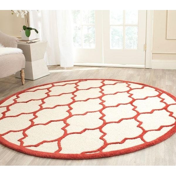 Safavieh Cambridge Hand Tufted Accent RugIvory & Rust 2 ft.-6 in. x 4 ft. - CAM134I-24