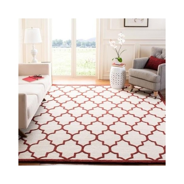 Safavieh Cambridge Hand Tufted Accent RugIvory & Rust 2 ft.-6 in. x 4 ft. - CAM134I-24