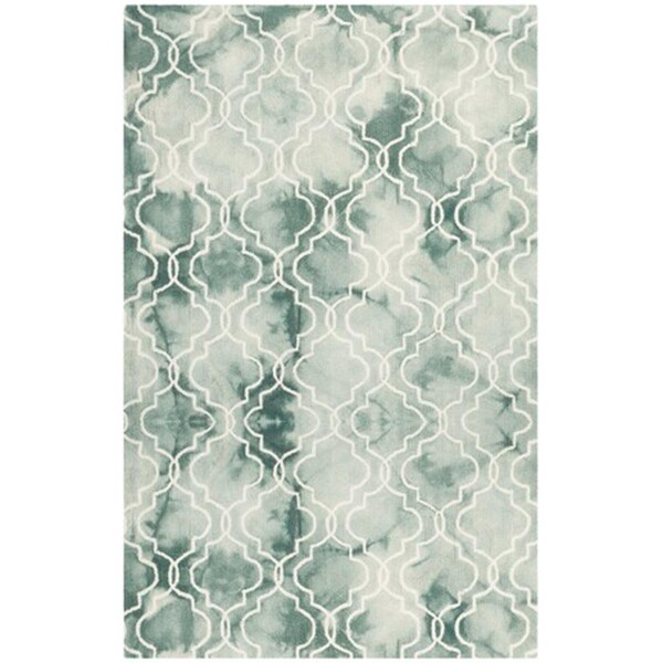 Safavieh Dip Dyed Hand Tufted Rectangle Rug- Green - Ivory- 2 x 3 ft. - DDY676Q-2
