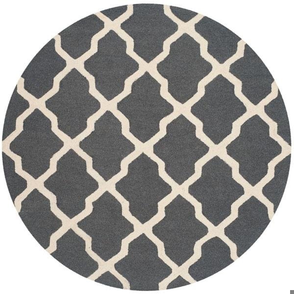 Safavieh Cambridge Hand Tufted Accent Rug- Dark Grey - Ivory- 2 x 3 ft. - CAM121X-2