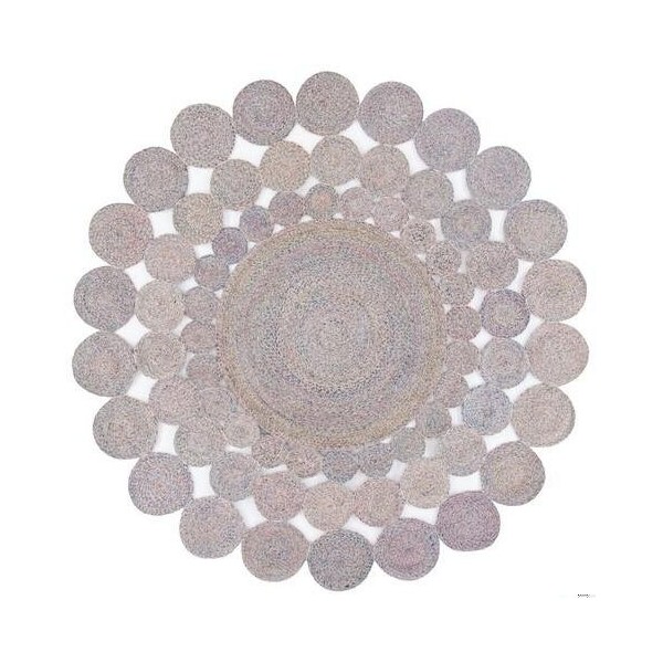 Safavieh 3 x 3 ft. Cape Cod Round Area RugBlue & Yellow - CAP226C-3R