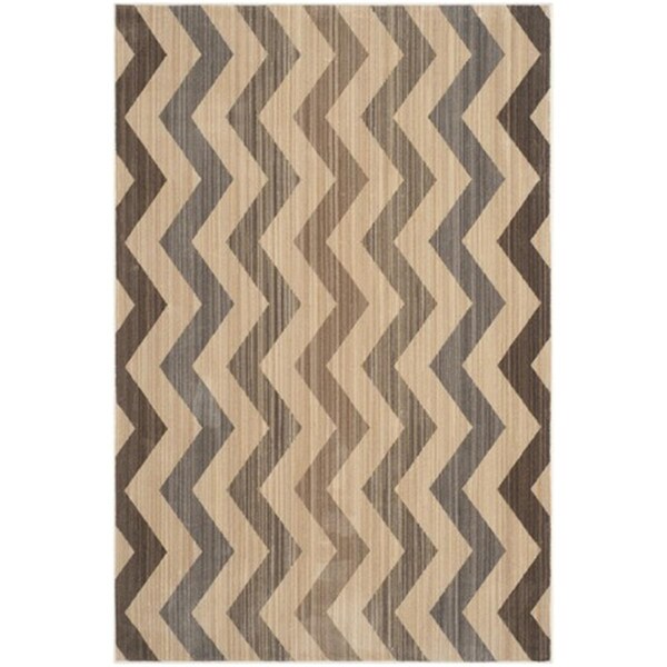 Safavieh Infinity Power Loomed Medium Rectangle Rug- Yellow - Brown- 5 Ft. 1 In. X 7 Ft. 6 In. - INF591C-5