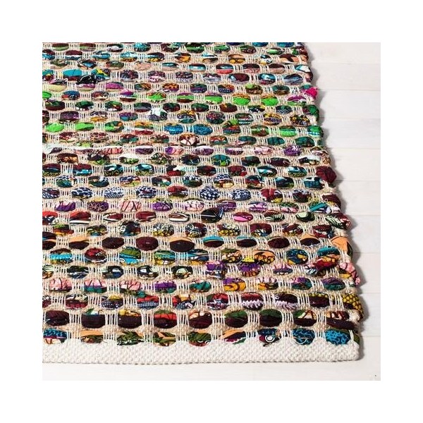 Safavieh 4 x 6 ft. Small Rectangle Cape Cod Hand Woven Rug, Natural and Multi Color - CAP302A-4