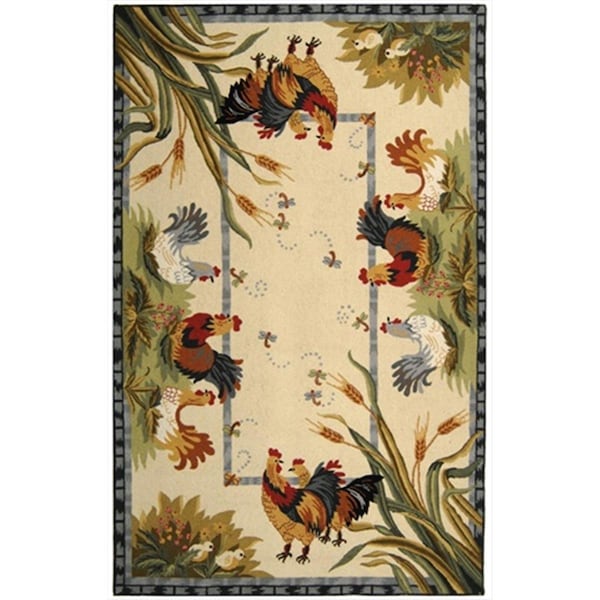 Safavieh 2 ft. 6 in. x 4 ft. Accent Transitional Chelsea Ivory Hand Hooked Rug - HK56A-24