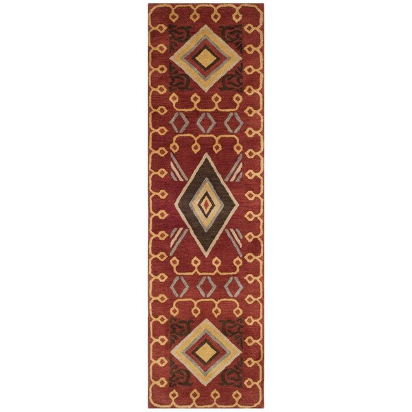 Safavieh Heritage Hand Tufted Runner RugRed & Multi Color 2 ft.-3 in. x 6 ft. - HG404A-26