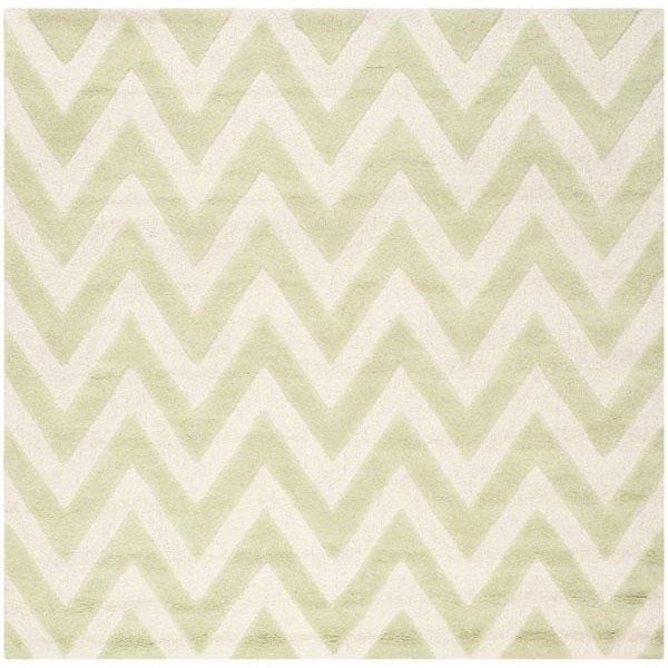 Safavieh Cambridge Hand Tufted Accent Rug- Light Green - Ivory- 2 x 3 ft. - CAM139B-2