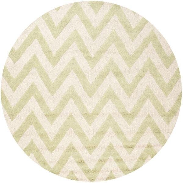 Safavieh Cambridge Hand Tufted Accent Rug- Light Green - Ivory- 2 x 3 ft. - CAM139B-2