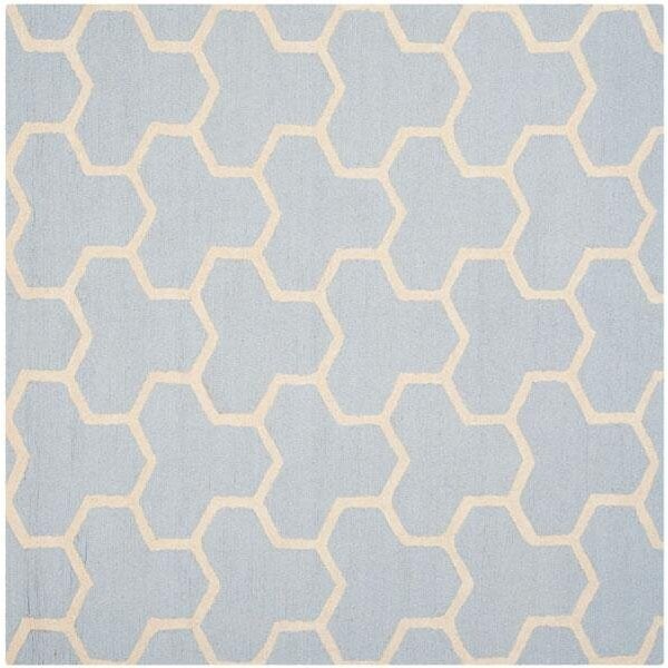 Safavieh Cambridge Hand Tufted Rectangle Rug- Light Blue - Ivory- 3 x 5 ft. - CAM146A-3
